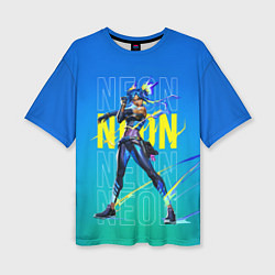 Женская футболка оверсайз Neon Valorant