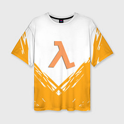 Футболка оверсайз женская Half life текстура, цвет: 3D-принт