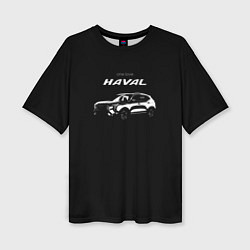 Футболка оверсайз женская One love Haval чёрный, цвет: 3D-принт