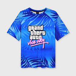 Женская футболка оверсайз GTA vice city тропики