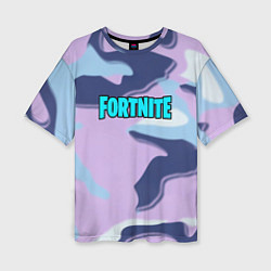 Футболка оверсайз женская Fortnite camo steel, цвет: 3D-принт