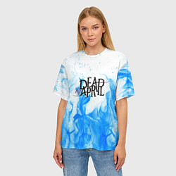 Футболка оверсайз женская Dead by april fire blue, цвет: 3D-принт — фото 2