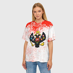 Футболка оверсайз женская Российская империя краски, цвет: 3D-принт — фото 2