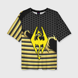 Футболка оверсайз женская Skyrim gold edinion, цвет: 3D-принт