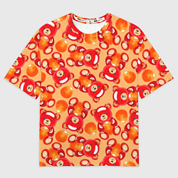 Женская футболка оверсайз Медовые мишки