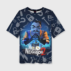 Футболка оверсайз женская Привет сосед из игры Hello Neighbor, цвет: 3D-принт