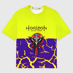 Футболка оверсайз женская Horizon zero dawn разломы, цвет: 3D-принт