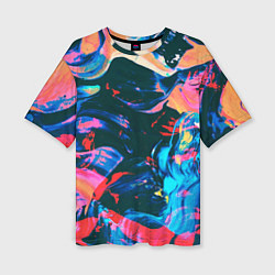 Футболка оверсайз женская Colors, цвет: 3D-принт