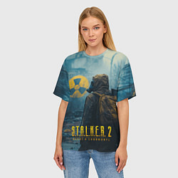 Футболка оверсайз женская Stalker 2 зараженная зона, цвет: 3D-принт — фото 2