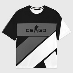 Футболка оверсайз женская Counter strike geometry steel, цвет: 3D-принт
