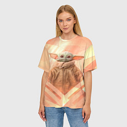 Футболка оверсайз женская Малыш Грогу, цвет: 3D-принт — фото 2