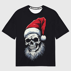 Футболка оверсайз женская Santa skull, цвет: 3D-принт