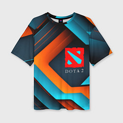 Футболка оверсайз женская Dota 2 абстракция из линий, цвет: 3D-принт