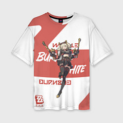 Женская футболка оверсайз Бёрнис Уайт - ZZZ