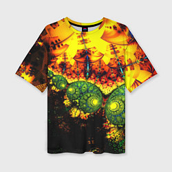 Футболка оверсайз женская Абстракция осколки, цвет: 3D-принт