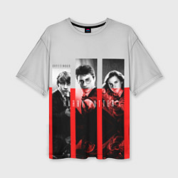 Футболка оверсайз женская Гарри Поттер и его друзья, цвет: 3D-принт