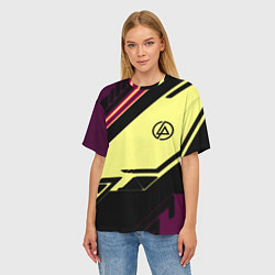 Футболка оверсайз женская Linkin park geometry steel, цвет: 3D-принт — фото 2