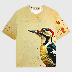 Футболка оверсайз женская Большой дятел, цвет: 3D-принт