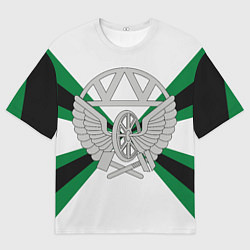 Футболка оверсайз женская Железнодорожные войска, цвет: 3D-принт