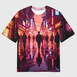 Футболка оверсайз женская Вечерний мегаполис, цвет: 3D-принт