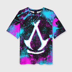 Футболка оверсайз женская Assassins creed shadows - neon color, цвет: 3D-принт