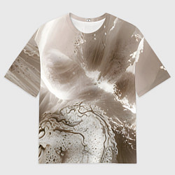 Футболка оверсайз женская Песок и вода, цвет: 3D-принт