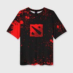 Футболка оверсайз женская Красные брызги - Dota 2, цвет: 3D-принт