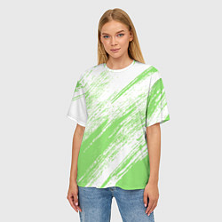 Футболка оверсайз женская Light green, цвет: 3D-принт — фото 2