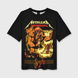 Футболка оверсайз женская Metallica - octopus monster, цвет: 3D-принт