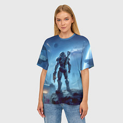 Футболка оверсайз женская Mass Effect - ai art fantasy, цвет: 3D-принт — фото 2
