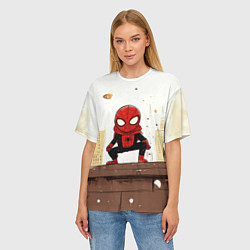 Футболка оверсайз женская Мини человек-паук, цвет: 3D-принт — фото 2