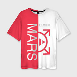 Футболка оверсайз женская 30 Seconds to Mars poster, цвет: 3D-принт