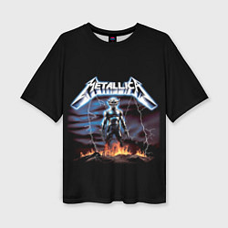 Футболка оверсайз женская Metallica - neon fantasy, цвет: 3D-принт