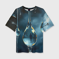 Футболка оверсайз женская Люди в каплях, цвет: 3D-принт