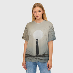 Футболка оверсайз женская Минималистичный сюрреализм, цвет: 3D-принт — фото 2
