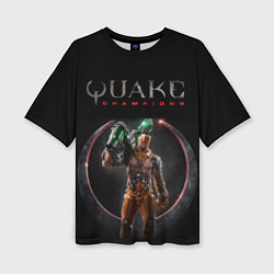 Женская футболка оверсайз Quake champions - Visor