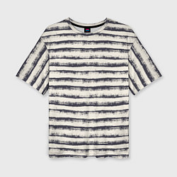 Футболка оверсайз женская Тёмные полосы на светлом, цвет: 3D-принт