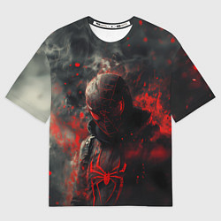 Женская футболка оверсайз Black Spider-man