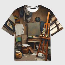 Женская футболка оверсайз Мастерская художника