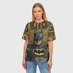 Футболка оверсайз женская Текстурный Бэтмен, цвет: 3D-принт — фото 2