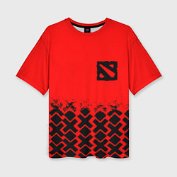Футболка оверсайз женская Dota игровой паттерн, цвет: 3D-принт