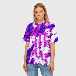 Футболка оверсайз женская Monster energy краски гранж, цвет: 3D-принт — фото 2