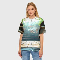 Футболка оверсайз женская Ринг под открытым небом, цвет: 3D-принт — фото 2