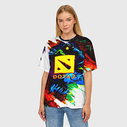 Футболка оверсайз женская Dota monster, цвет: 3D-принт — фото 2