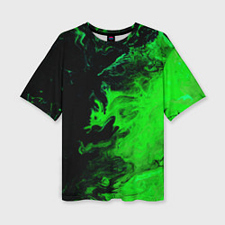 Футболка оверсайз женская Color green black, цвет: 3D-принт