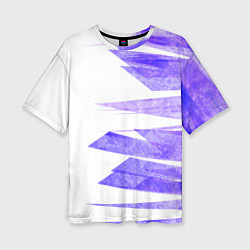 Футболка оверсайз женская Color white purple, цвет: 3D-принт