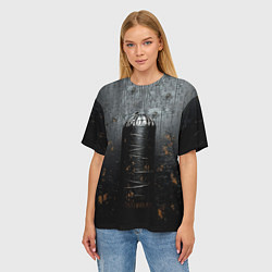 Футболка оверсайз женская Черная боксерская груша, цвет: 3D-принт — фото 2