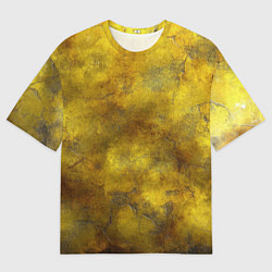 Футболка оверсайз женская Золотая ржавая текстура, цвет: 3D-принт