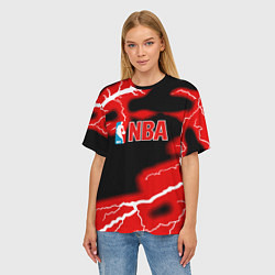 Футболка оверсайз женская NBA шторм, цвет: 3D-принт — фото 2