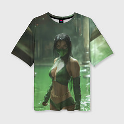 Футболка оверсайз женская Джейд в кислоте, цвет: 3D-принт